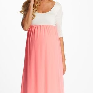 Pinkblush Maternity Colorblock Maxi Dress